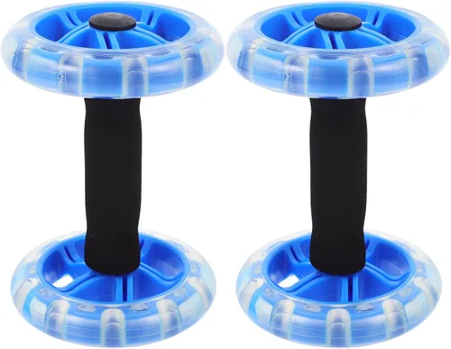 Vista 6 de POPETPOP Rodillo de rueda abdominal: Rodillo de rueda abdominal, rodillo de ejercicio, equipo de ejercicio de núcleo abdominal para gimnasio en casa