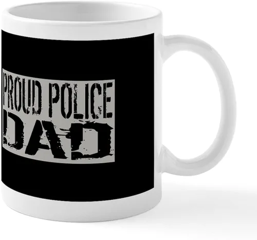 Vista 9 de CafePress Taza de café de cerámica de 11 oz (11.0 fl oz) de Police Mom