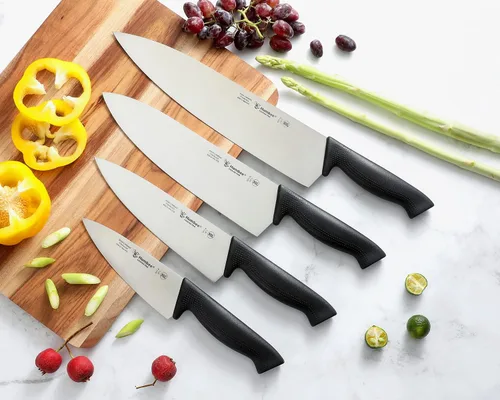 Vista 7 de Cuisine Pro - Cuchillo de chef de 12 pulgadas, hoja de acero inoxidable de alto carbono certificada NSF, borde afilado extra ancho, mango ergonómico