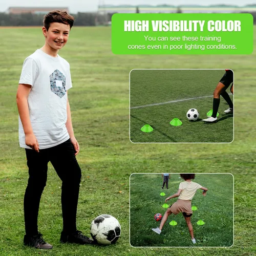 Vista 5 de 15 conos de fútbol para entrenamiento deportivo, mini conos de fútbol flexibles de agilidad deportivos, conos de entrenamiento para fútbol