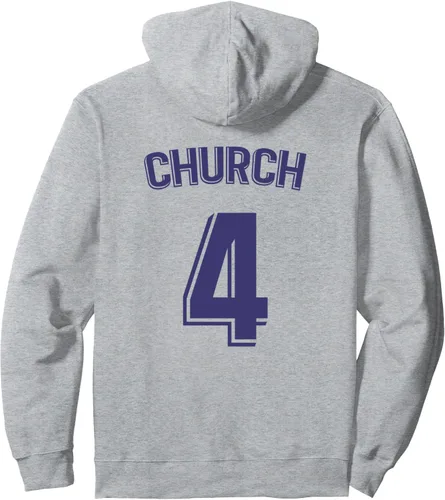 Vista 3 de VCS Middle School - Sudadera con capucha para niños y iglesia de fútbol, Gris