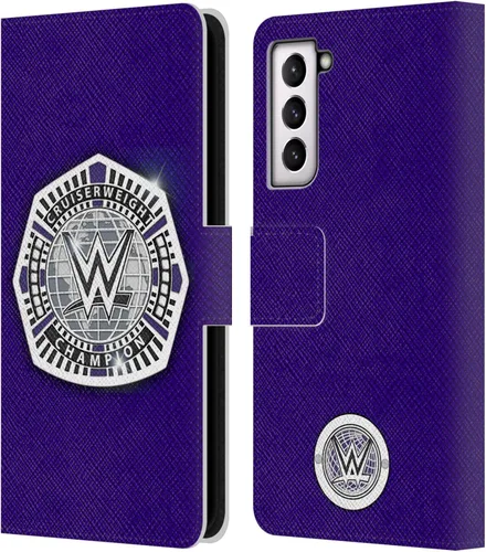 Vista 305 de Head Case Designs Officially Licensed WWE Cruiserweight Champion Title Belts Leather Wallet Case Compatible with Samsung Galaxy A07 4G Campeón