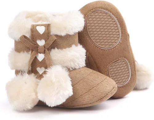 Vista 4 de Botas Estamico de invierno, con lazo, de nieve, de felpa, para niña