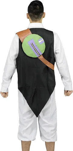 Vista 4 de Anime Cosplay Costume for Meliodas Adults Clothes Sets with Black Vest Men White Jumpsuits S-L