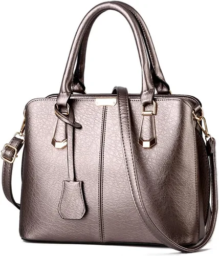 Vista 12 de Bolso de mano para mujer, bolso de mano con asa superior, bolso de hombro Beige