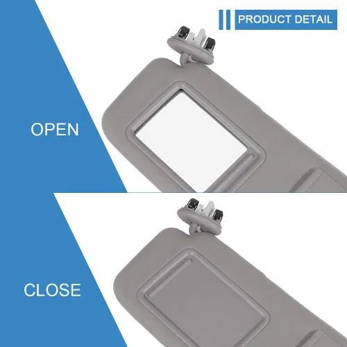 Vista 4 de ECCPP Parasol gris para el lado izquierdo del conductor para Toyota Camry Sedan de 4 puertas con luz de tocador para Toyota Camry Sedan de 4 puertas