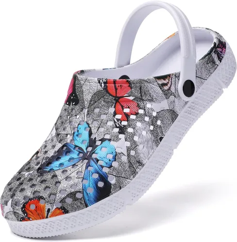 Vista 15 de Zuecos de jardín para mujer, zapatos informales, sandalias de playa, antideslizantes, para piscina, para el agua, para el hogar, calzado de verano