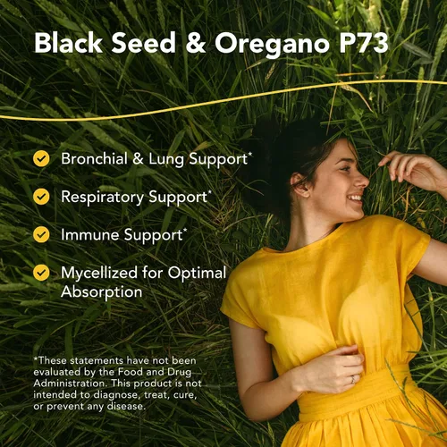 Vista 2 de NORTH AMERICAN HERB & SPICE Resp-Immune - 2 onzas – Apoyo respiratorio e inmunológico – Semilla negra, aceite de orégano P73 y miel cruda