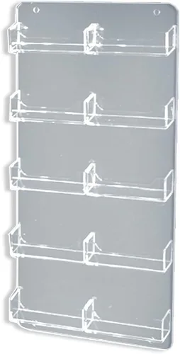 Vista 6 de Azar Displays 252221 8.5" W x 8.5" H 6- Soporte para tarjetas de visita de montaje en pared
