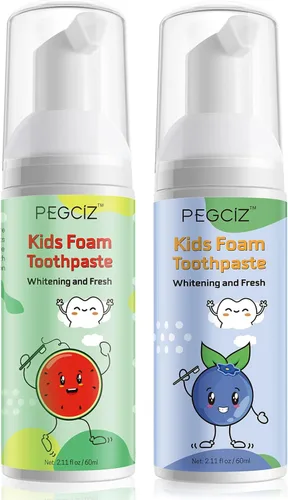 Vista 11 de Pasta de dientes de espuma para niños, 4 paquetes de pasta de dientes de espuma para cepillo de dientes eléctrico en forma de U, pasta de dientes