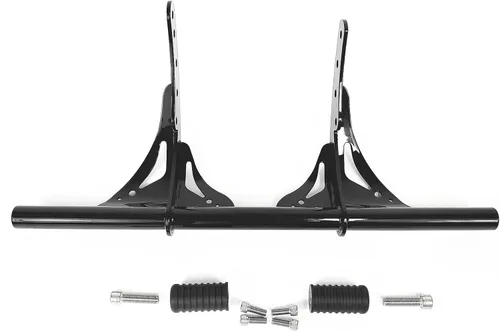 Vista 6 de Estriberas de Carretera Protector de Motor Barra Antivuelco Soporte de Protección Compatible con Harley Softail Street Bob FXBB, Low Rider FXLR