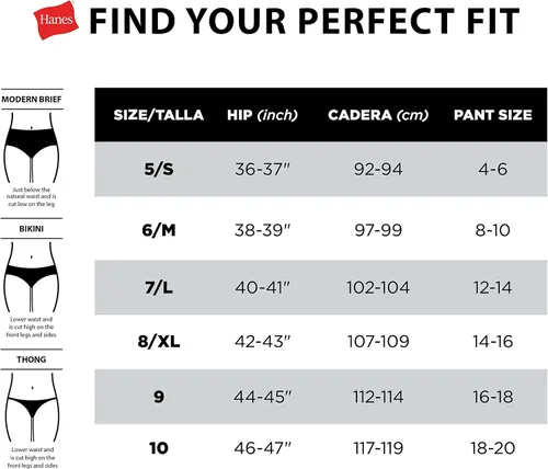 Vista 4 de Hanes Women's ComfortFlex Fit Stretch Panties, Cooling Microfiber Underwear, 6-Pack (Colors May Vary)