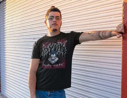 Vista 3 de Death Note Heavy Metal Ryuk Camiseta de cuello redondo para adultos