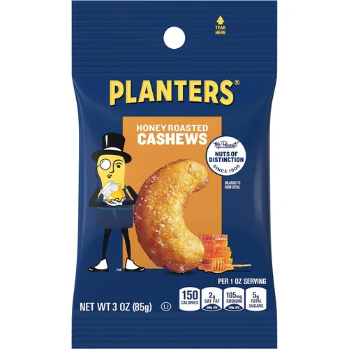 Vista 8 de Planters mitades y piezas de anacardos con sal marina pura