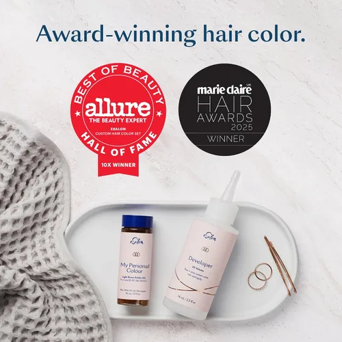 Vista 7 de eSalon Kit de colorista personal de color marrón medio beige frío con polvo de retoque de raíces de color castaño medio para ocultar y cubrir la raíz