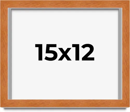 Vista 175 de Marco de 3 x 3 pulgadas de madera maciza de nuez y miel marrón con plexiglás acrílico UV, respaldo de tablero de espuma y accesorios para colgar