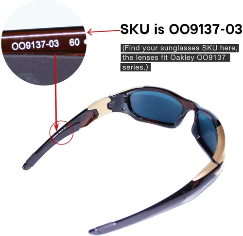 Vista 4 de Gafas de sol de repuesto Walleva Oakley Pit BOSS II de titanio polarizado + negro