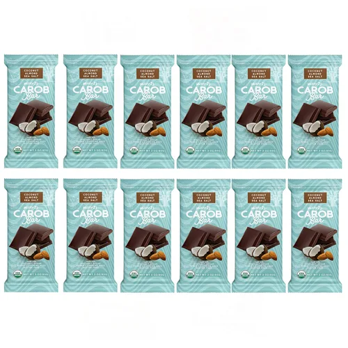 Vista 20 de Missy J's Barras orgánicas de coco y almendra, paquete de 2, algarroba hecha con azúcar de coco, veganas y sin gluten, sustituto saludable sin