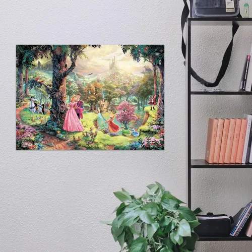 Vista 4 de MIGHTYPRINT Disney – La Bella Durmiente – Princesa Aurora y el Príncipe Felipe – Arte de pared duradero de 24 x 17 pulgadas – No hecho de papel
