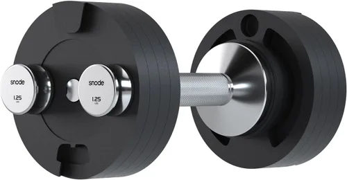 Vista 4 de SNODE AD80 Drop Proof 80 lbs Adjustable Dumbbell Set -Adjustable Weights with Cast Iron Plates and Cradle, Knurled Handle, Fast Adjust, Compact Home