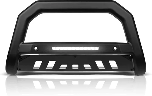 Vista 12 de Armordillo BR1 Bull Bar compatible con Chevy Silverado 2500 HD/3500 HD 2020-2023 8722381 Negro mate Protector de parachoques de acero BR1 Bull