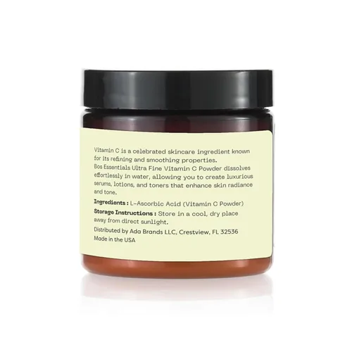 Vista 4 de Polvo cosmético de calidad ultra fina con vitamina C, se disuelve al instante en agua, la mejor calidad disponible (325 Malla), haz tu propio suero