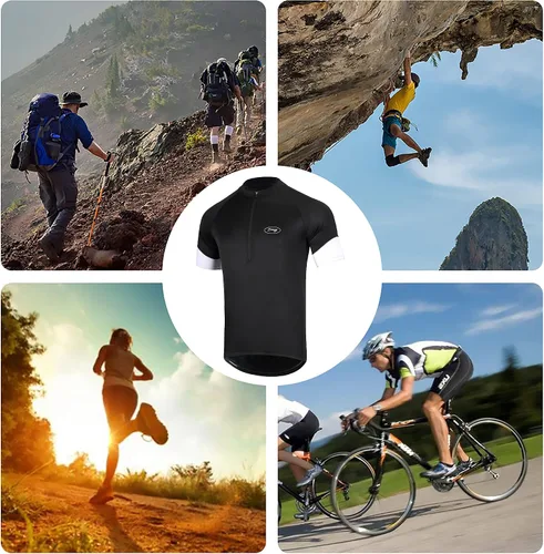 Vista 7 de Camiseta de manga corta para hombre con bolsillos, transpirable, secado rápido