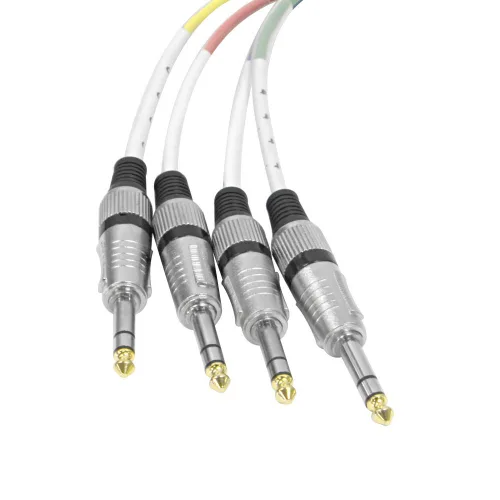 Vista 3 de Seismic Audio - SAXT-4x5M - Cable serpiente de 4 canales TRS de 1/4" a XLR macho - 5 pies de largo - Extremos reparables - Serpiente de efectos