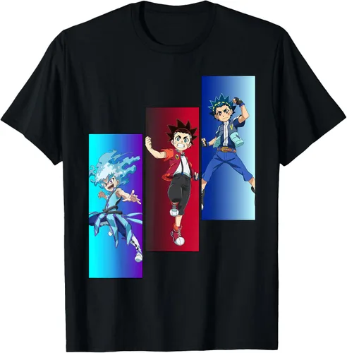 Vista 2 de BEYBLADE Camiseta BURST TURBO TRIO, Negro, S
