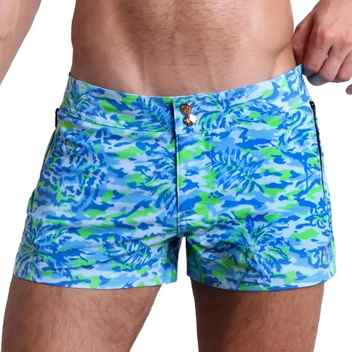 Vista 46 de Bang Men's Swimwear - Beach Shorts - Stretchy Quick-Dry All-Use Premium Swimsuit Trunk Square Cut