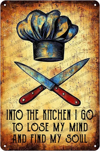 Vista 27 de Cartel de metal divertido Baker Sprinkles Are For Cupcakes Not Toilet Seats Novedoso póster de metal para el hogar, cocina, baño, letrero