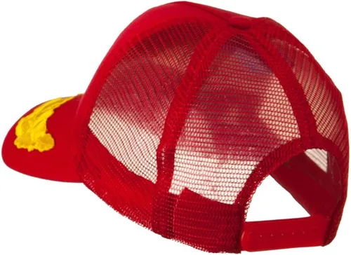 Vista 12 de e4Hats.com Tapa de parche de hojas de roble dorado con malla de 5 paneles