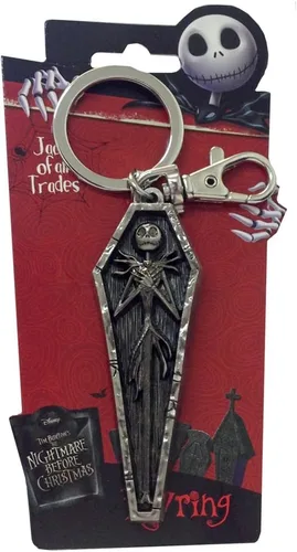 Vista 3 de Nightmare Before Christmas Jack in Coffin - Llavero de peltre, multicolor, 3 pulgadas