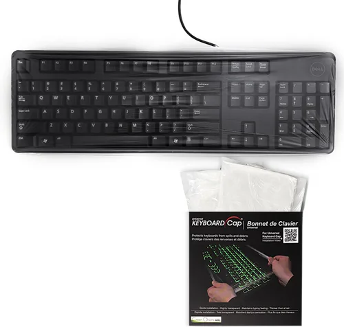 Vista 11 de Cubierta universal para teclado, estilo plano, 0.001 in, impermeable, antipolvo, con uso numérico de hospital/dentista (0.001 in [paquete de 100])