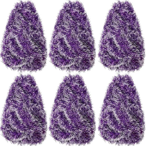 Vista 12 de Shappy Guirnalda de oropel de 90 pies, 6 rollos de guirnalda de oropel con purpurina metálica para decoración de boda, verano, Luau, fiesta