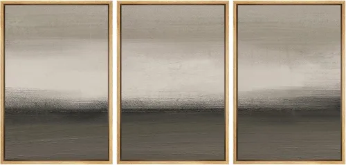 Vista 249 de wall26 Lienzo enmarcado para pared, juego de arte de acuarela pastel, paisaje rural, ilustraciones con formas abstractas, arte moderno, decorativo