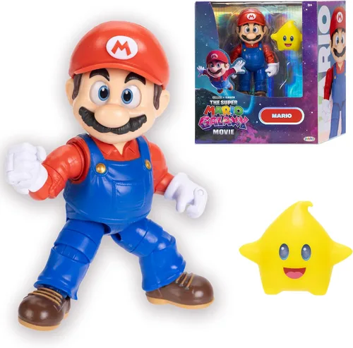 Vista 20 de Super Mario Galaxy Movie Bowser Jr., figura de acción de 5 pulgadas y pincel