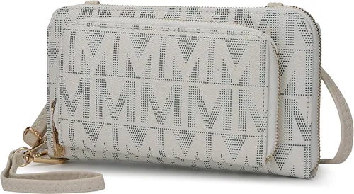 Vista 24 de MKF Collection Bolso cruzado para mujer, diseño de mensajero, cartera de mano