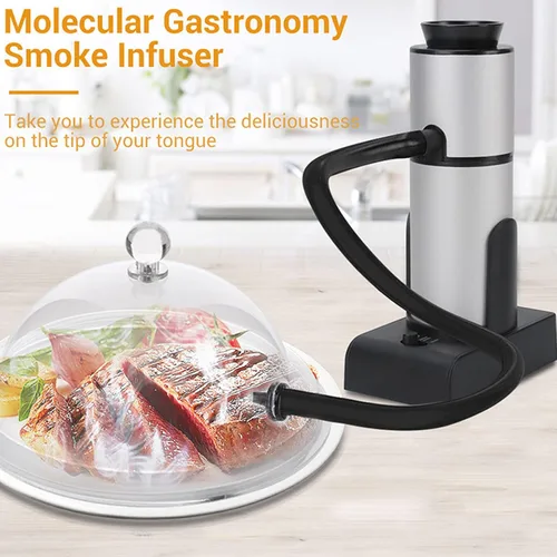 Vista 4 de Infusor de humo, pistola ahumadora de cóctel para cocinar bebidas antiguas, kit de ahumador de cóctel, infusor portátil de whisky bourbon