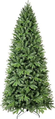 Vista 14 de Árbol de Navidad Artificial Prelit Flocado, Árbol de Navidad Artificial Pequeño con Luces LED, Árbol de Navidad LED Escarchado con Nieve