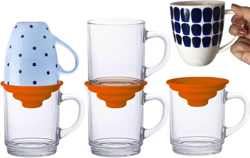 Vista 8 de Apilador de Tazas Organizador de Estante para Armario de Cocina para Organización de Alacena y Despensa - Solución de Almacenamiento Expandible