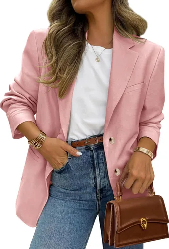 Vista 10 de PRETTYGARDEN Blazers 2026 para mujer casual de negocios Caqui oscuro