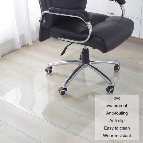 Vista 2 de Tapete para silla de oficina para suelos duros, 36 x 48 pulgadas, 48 x 63 pulgadas, 71 x 87 pulgadas, tapete transparente de fácil deslizamiento
