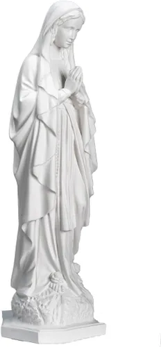 Vista 4 de THE FAITH GIFT SHOP Estatua Blanca Nuestra Señora de Lourdes (24")