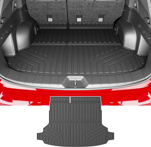 Vista 24 de powoq Alfombrilla de maletero compatible con Kia Carnival 2022-2026, protector de carga con protección para todas las estaciones, alfombrilla
