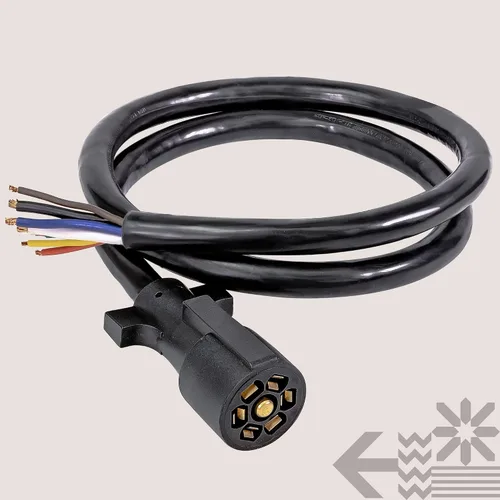 Vista 7 de True Mods - Arnés de cableado de adaptador de enchufe de remolque de 7 vías de 8 pies [Cable de cable de remolque de 7 pines]