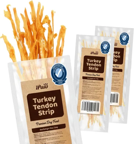 Vista 10 de iPaw Tendón de pavo para perros, masticable natural para cachorros de grado
