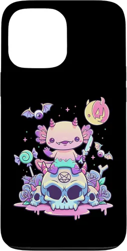 Vista 24 de Pastel Goth Axolotl Creepy Gothic Kawaii Anime Aesthetic Case for iPhone 16