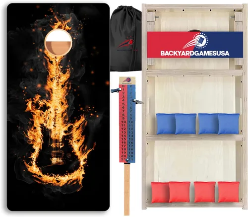 Vista 78 de CornholeGamesUSA Pro - Juego de tablas de Cornhole Fabricado en Estados Unidos Abedul báltico 3/4 Sin rebote Patas triples gruesas Dos 1