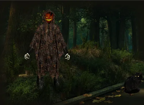 Vista 3 de Ginsco Poncho de camuflaje con hojas 3D Camoflage Woodland Cape ligero Ghillie traje para hombres, capucha Ghillie para caza de pavos, observación